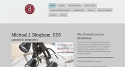 Desktop Screenshot of binghamendodontics.com